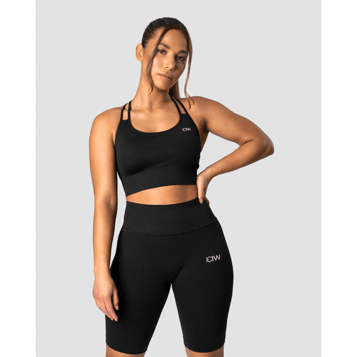 Ribbed Define Seamless Sports Bra, Black – från ICANIWILL – 399 kr – hos Bodystore