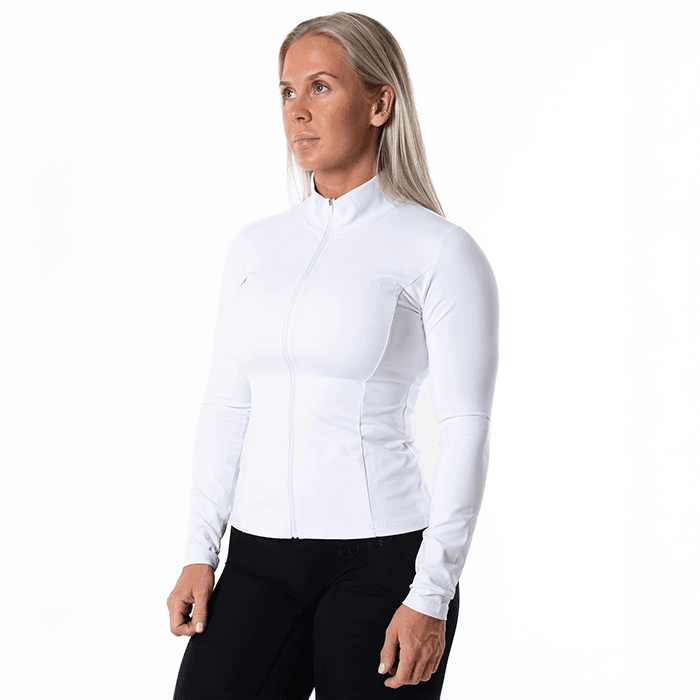 Clean Zip Långärmad Tröja Vit – från Relode – 699 kr – hos Bodystore