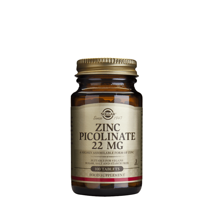 Zinkpikolinat 22 mg 100 kapslar – från Solgar – 141 kr – hos Bodystore