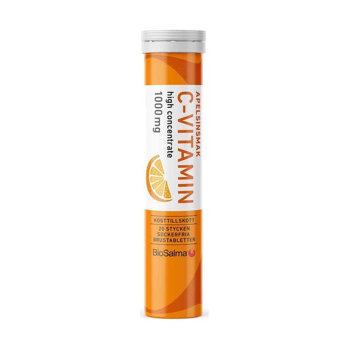 C-vitamin 1000mg 20 brustabletter – från BioSalma – 15 kr – hos Bodystore