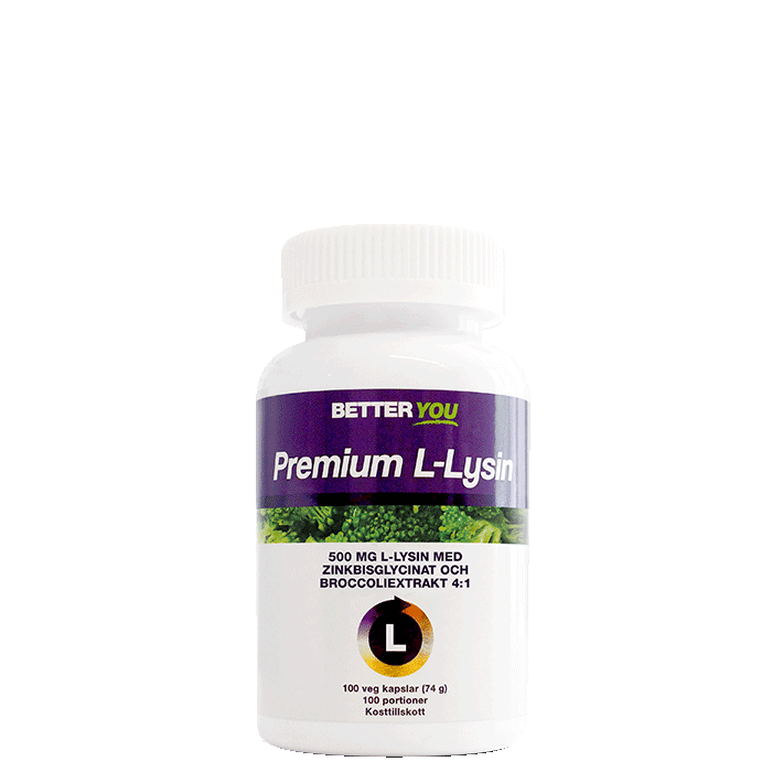 Premium L-Lysin 100 kapslar – från Better You – 207 kr – hos Bodystore
