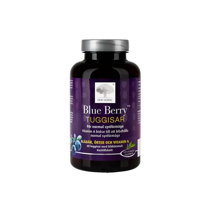 Blue Berry Tuggisar 60 tabletter från New Nordic – köp hos Bodystore