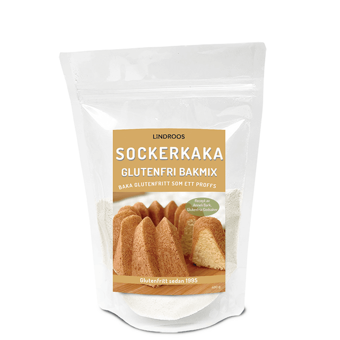 Glutenfri Bakmix Sockerkaka 400 g från Lindroos – köp hos Bodystore