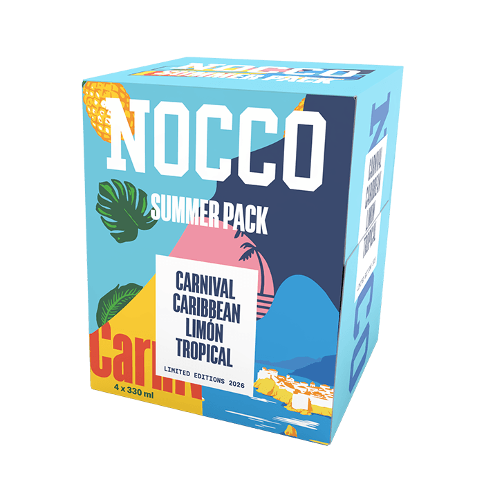 NOCCO Summer 4-Pack 330 ml Limited Edition – från NOCCO – 99 kr – hos Bodystore