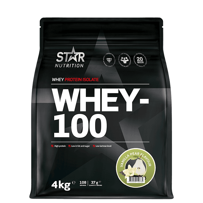 Whey-100 Vassleprotein 4 kg – från Star Nutrition – 1669 kr – hos Bodystore