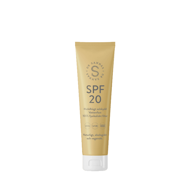 Solskydd SPF 20 100 ml – från Dr Sannas – 279 kr – hos Bodystore