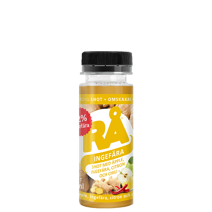 Ingefära Shot 65 ml – från RÅ – 20 kr – hos Bodystore