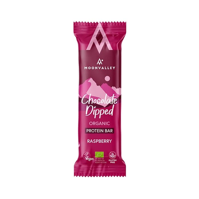 12x Protein bar Chocolate-Dipped 50 g – från Moonvalley – 279 kr – hos Bodystore