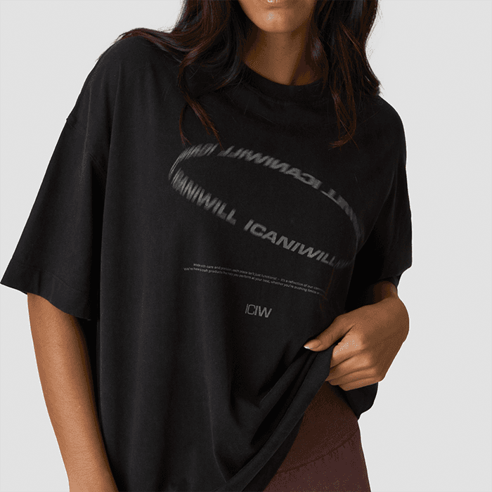 Everyday Oversized T-shirt Svart – från ICANIWILL – 499 kr – hos Bodystore