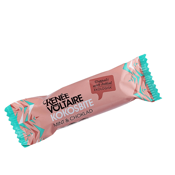 Kokosbite Mintchoklad 40 g – från Renée Voltaire – 20 kr – hos Bodystore
