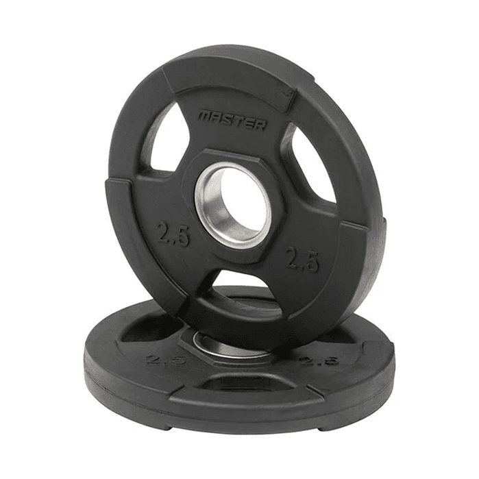 Gummiklädd Viktskiva 50 mm 1,25–20 kg – från Master Fitness – 199 kr – hos Bodystore