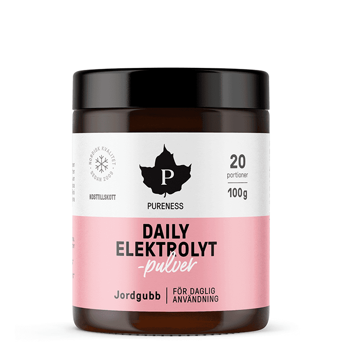 Daily Elektrolytpulver Jordgubb 100 g från Pureness – köp hos Bodystore