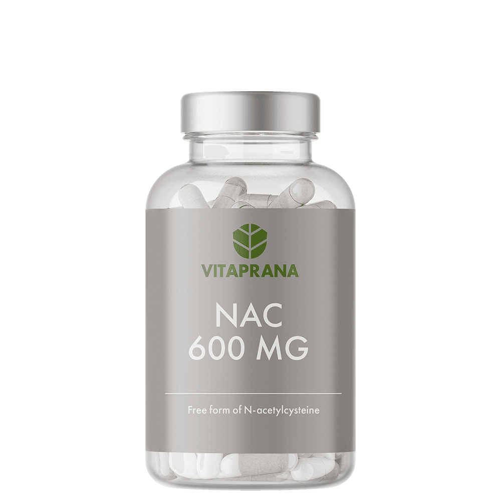 NAC 600 mg Aminosyra 100 kapslar – från Vitaprana – 249 kr – hos Bodystore