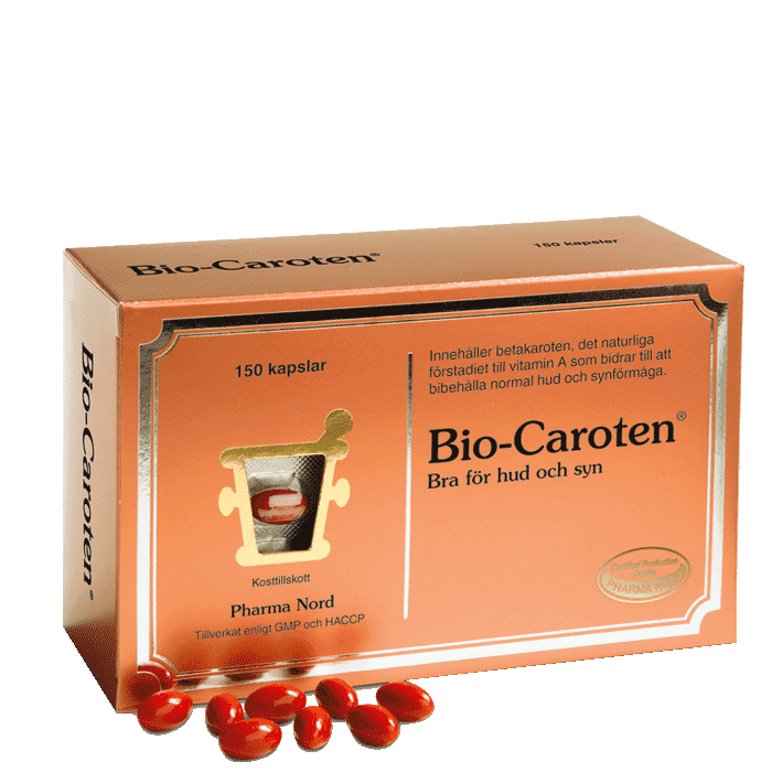 Bio-Caroten 150 kapslar – från Pharma Nord – 139 kr – hos Bodystore