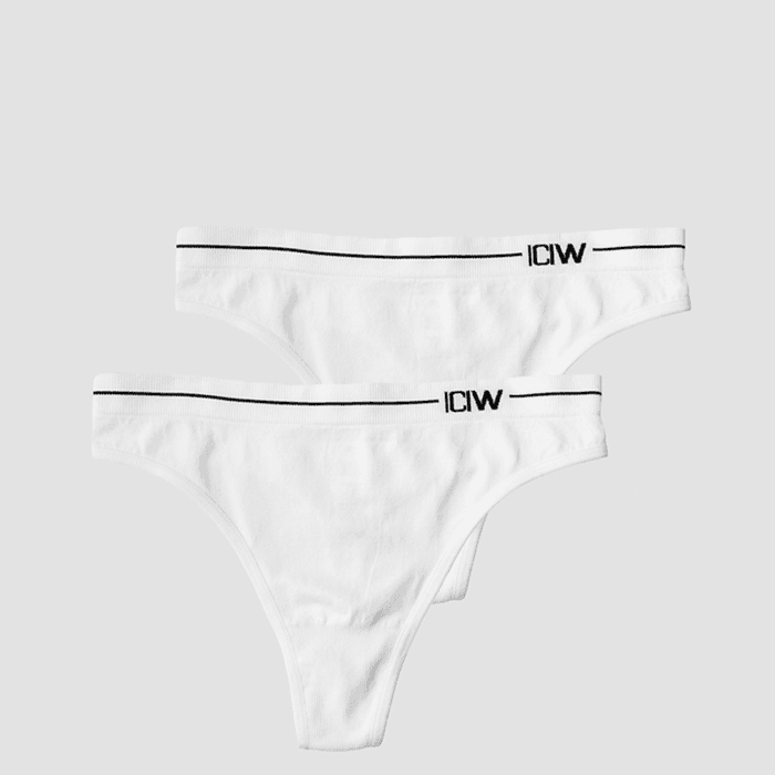 Everyday Seamless Thong 2-pack, White – från ICANIWILL – 129 kr – hos Bodystore