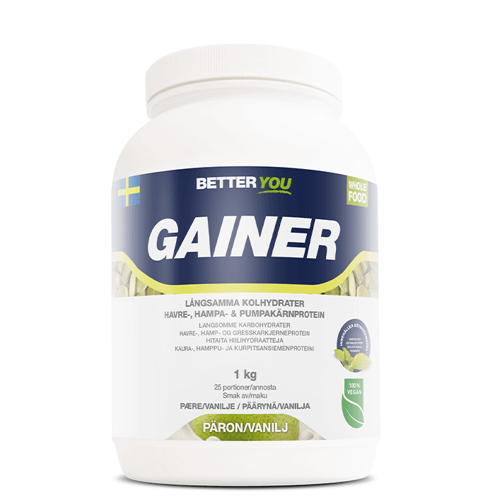 Whole Food Gainer Päron/Vanilj 1 kg – från Better You – 309 kr – hos Bodystore