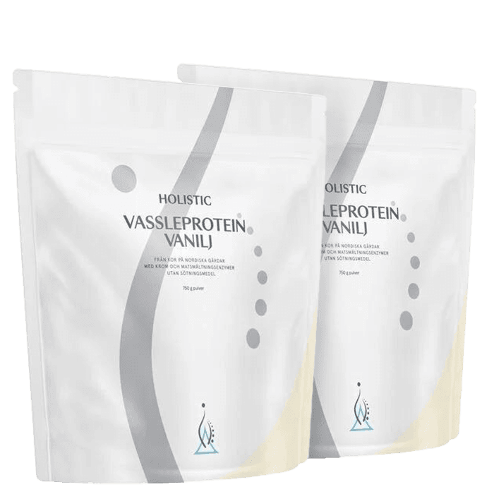 2 x Holistic Vassleprotein 750 g Vanilj – köp hos Bodystore