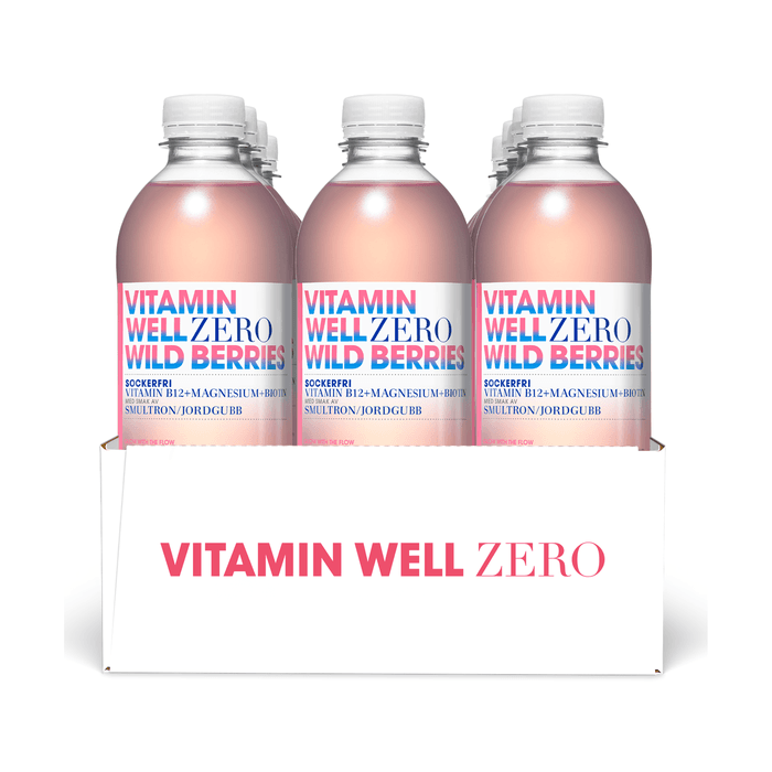 12 x Vitamin Well Zero, 500 ml, Wild Berries 2 kr pant – från Vitamin Well – 249 kr – hos Bodystore