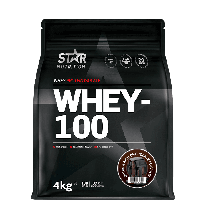 Whey-100 Vassleprotein 4 kg – från Star Nutrition – 1669 kr – hos Bodystore
