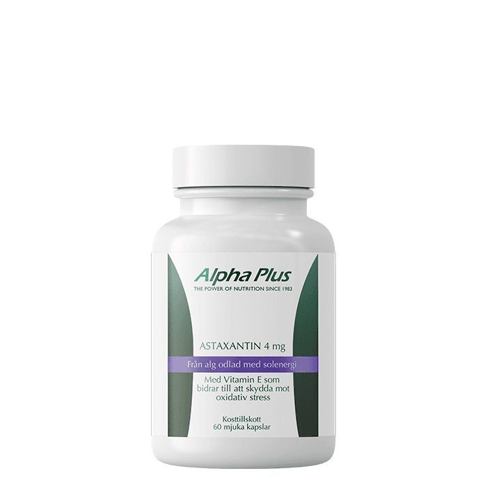 Astaxantin 4mg 60 Mjuka Kapslar – från Alpha Plus – 229 kr – hos Bodystore