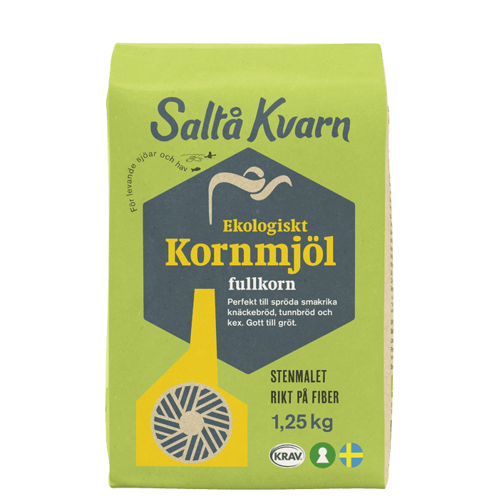 Kornmjöl 1,25 kg – från Saltå Kvarn – 42 kr – hos Bodystore