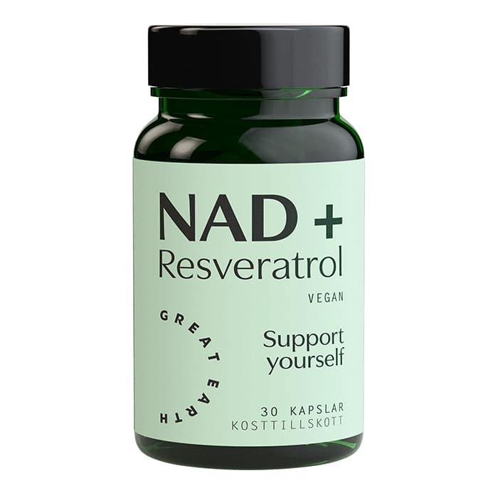 NAD+ Resveratrol 30 kapslar – från Great Earth – 369 kr – hos Bodystore