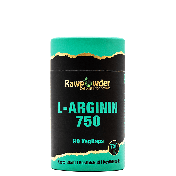 L-Arginin 750 mg 90 kapslar – från Rawpowder – 133 kr – hos Bodystore