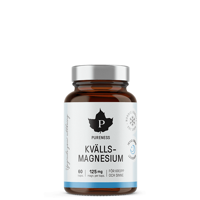 Kvällsmagnesium 60 kapslar från Pureness – köp hos Bodystore