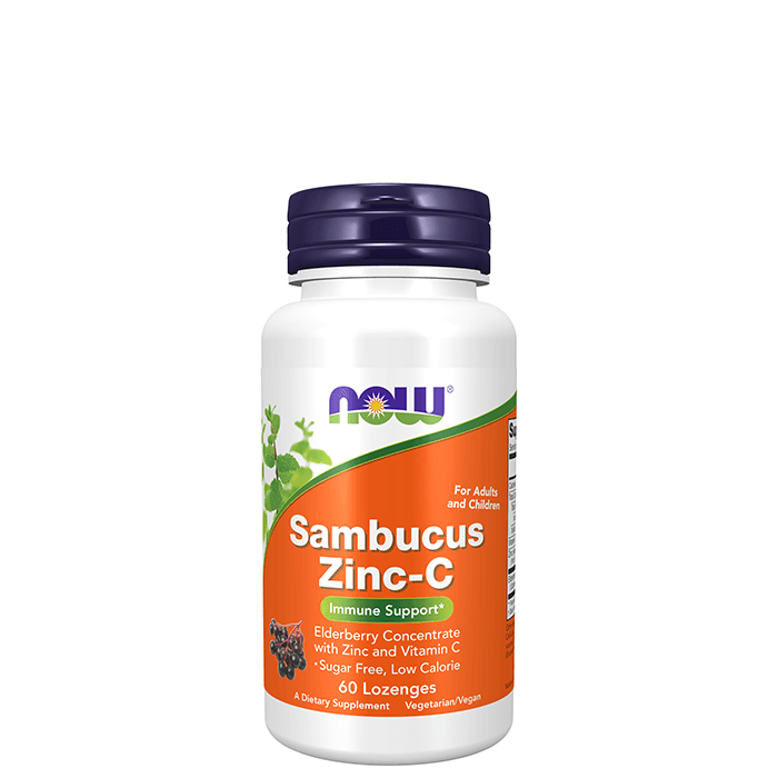 Sambucus Zink+C 60 pastiller – från Now Foods – 189 kr – hos Bodystore