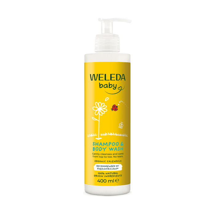 Schampo och kroppstvätt 400 ml – från Weleda – 159 kr – hos Bodystore