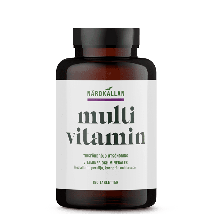 Multivitamin Tidsfördröjd 180 Tabletter – från Närokällan – 395 kr – hos Bodystore