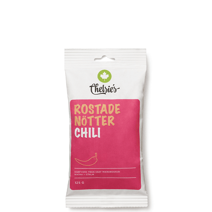 Rostade Nötter Chili 125 g – från Chelsie s Organic Gourmet Prod – 42 kr – hos Bodystore
