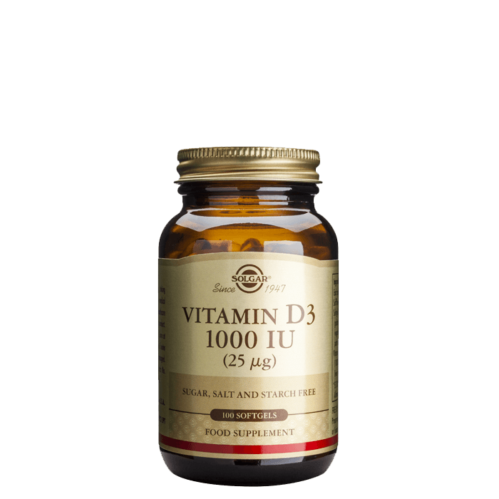 Vitamin D 1000 IU 100 kapslar – från Solgar – 159 kr – hos Bodystore