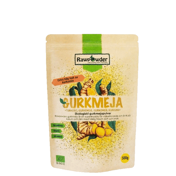 Ekologisk Gurkmeja Pulver 500 g – från Rawpowder – 183 kr – hos Bodystore