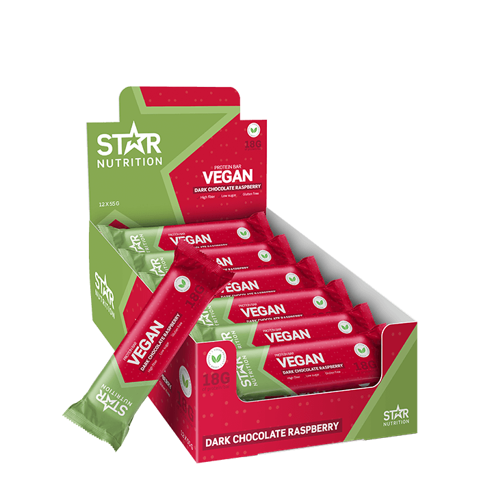 12 x Vegan Proteinbar 55 g – från Star Nutrition – 239 kr – hos Bodystore
