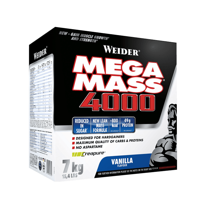 Mega Mass 4000 Gainer 7 kg – från Weider – 1299 kr – hos Bodystore