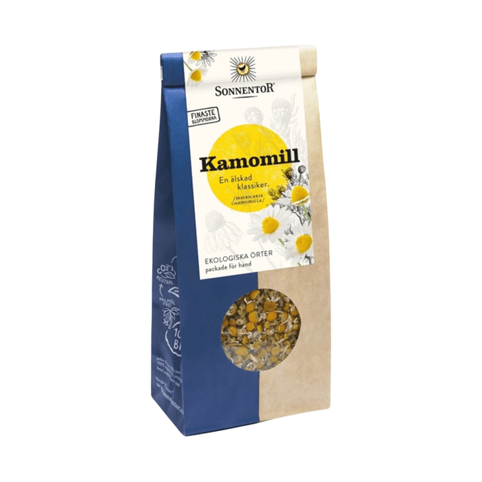 Kamomillte Hela Blommor Ekologiskt 50g – från Sonnentor – 74 kr – hos Bodystore