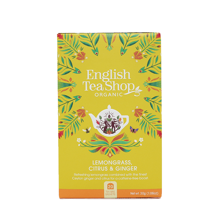 Örtte Citrongräs Ingefära Citron 20 st – från English Tea Shop – 39 kr – hos Bodystore