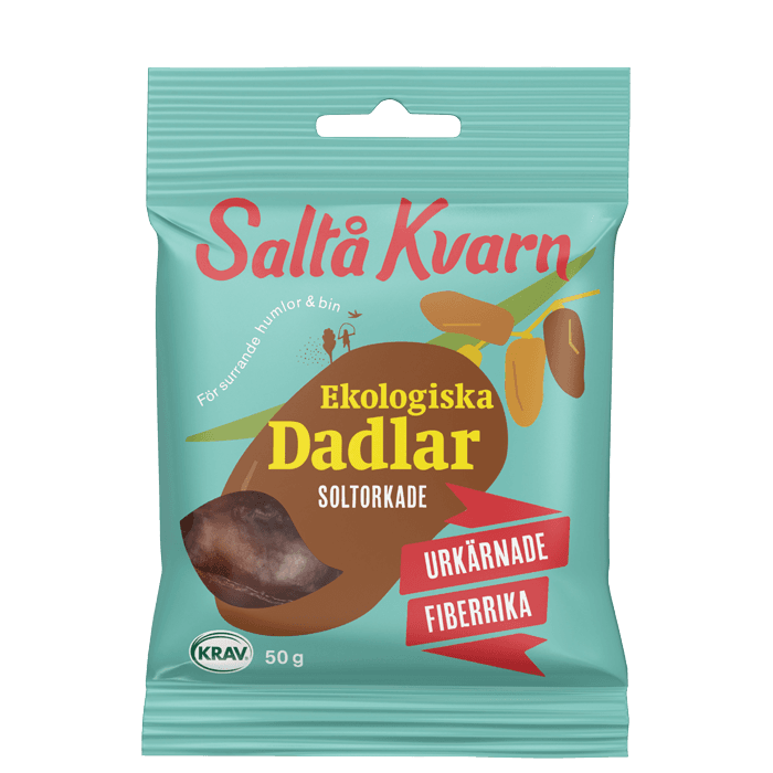 Dadlar 50 g – från Saltå Kvarn – 14 kr – hos Bodystore