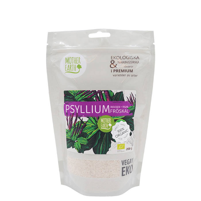 Psylliumfröskal Premium Ekologisk 200 g – från Mother Earth – 119 kr – hos Bodystore