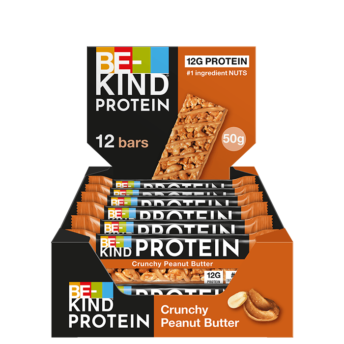12 x Protein Bar 50 g Crunchy Jordnötssmör – från Be-kind – 224 kr – hos Bodystore