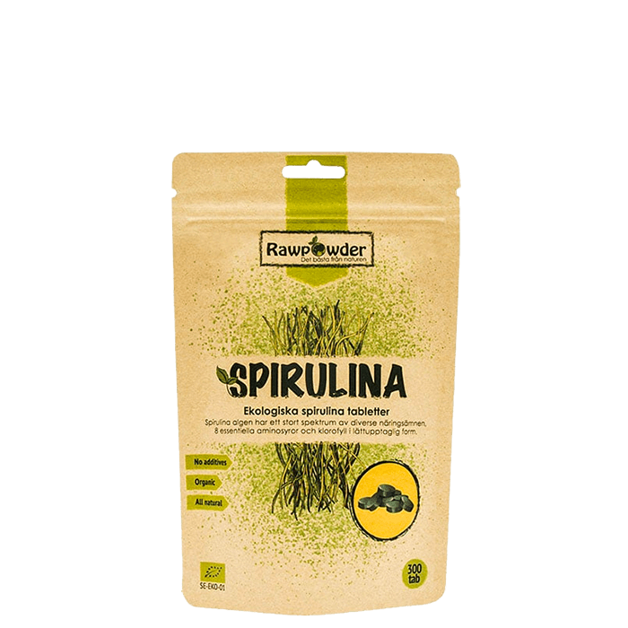Ekologiska Spirulinatabletter 300 st – från Rawpowder – 119 kr – hos Bodystore