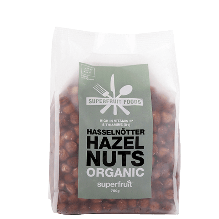 Hasselnötter Naturella 750 g – från Superfruit Foods – 220 kr – hos Bodystore