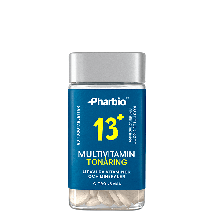 Multivitamin Tonåring 90 tabletter – från Pharbio – 104 kr – hos Bodystore