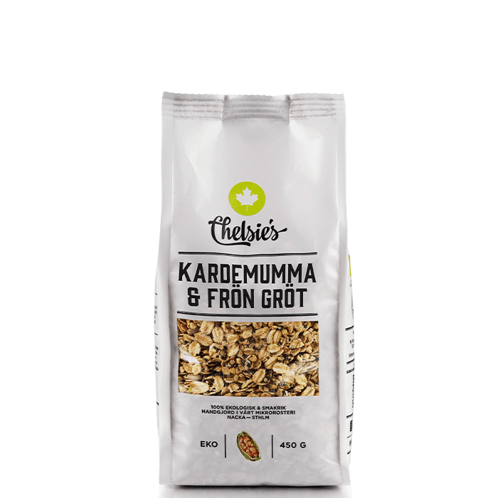 Gröt Kardemumma & Frön 450 g – från Chelsie s Organic Gourmet Prod – 55 kr – hos Bodystore