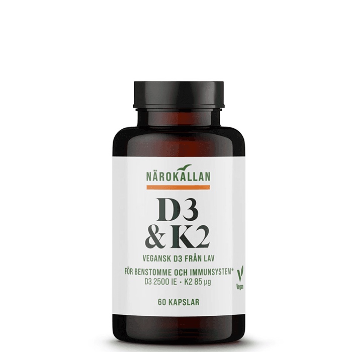 D3 & K2 60 kapslar – från Närokällan – 229 kr – hos Bodystore