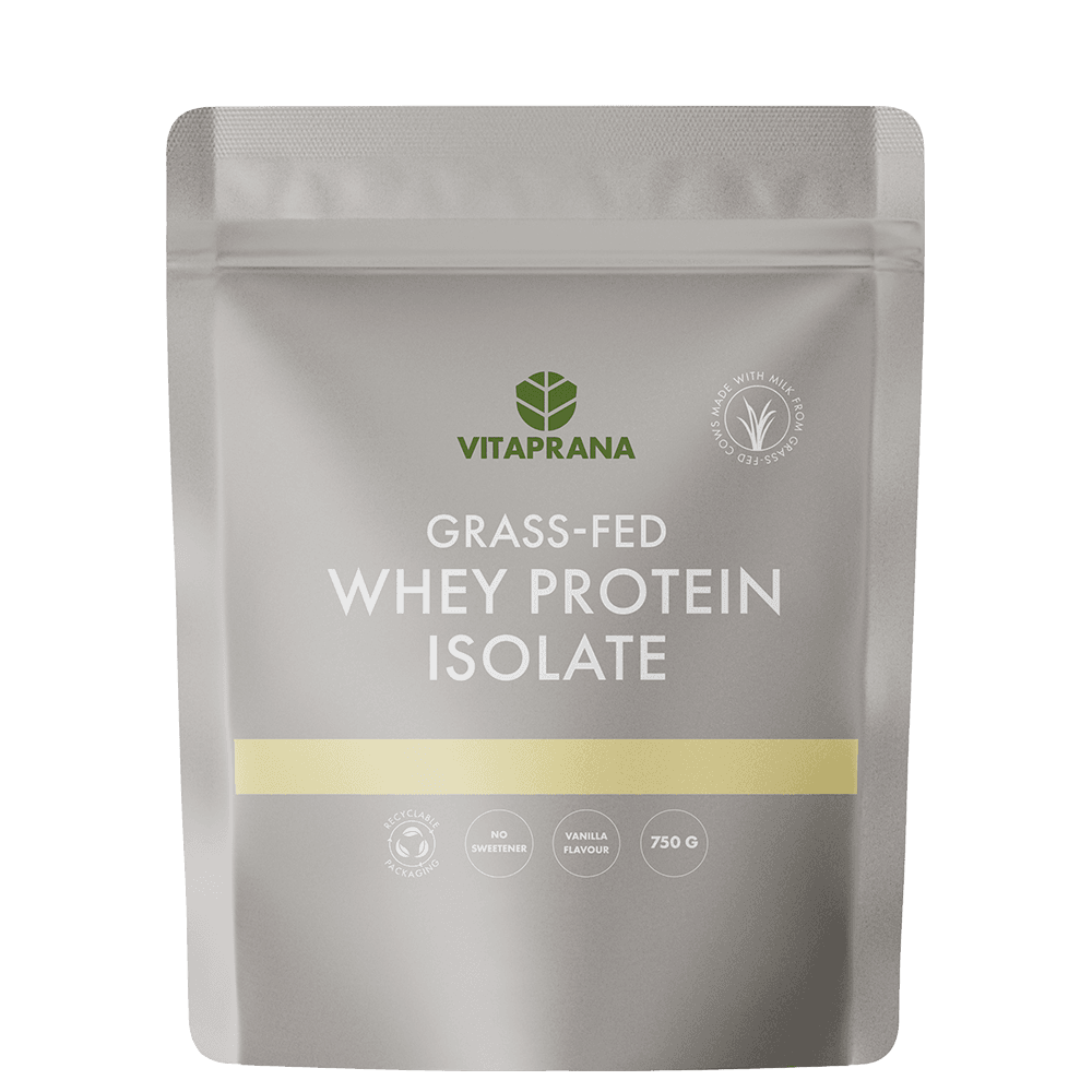 Vassleproteinisolat Grass-fed 750 g – från vitaprana – 449 kr – hos Bodystore