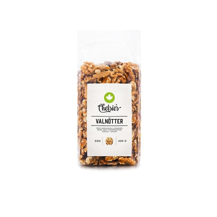 Valnötter 450g – från Chelsie s Organic Gourmet Prod – 135 kr – hos Bodystore