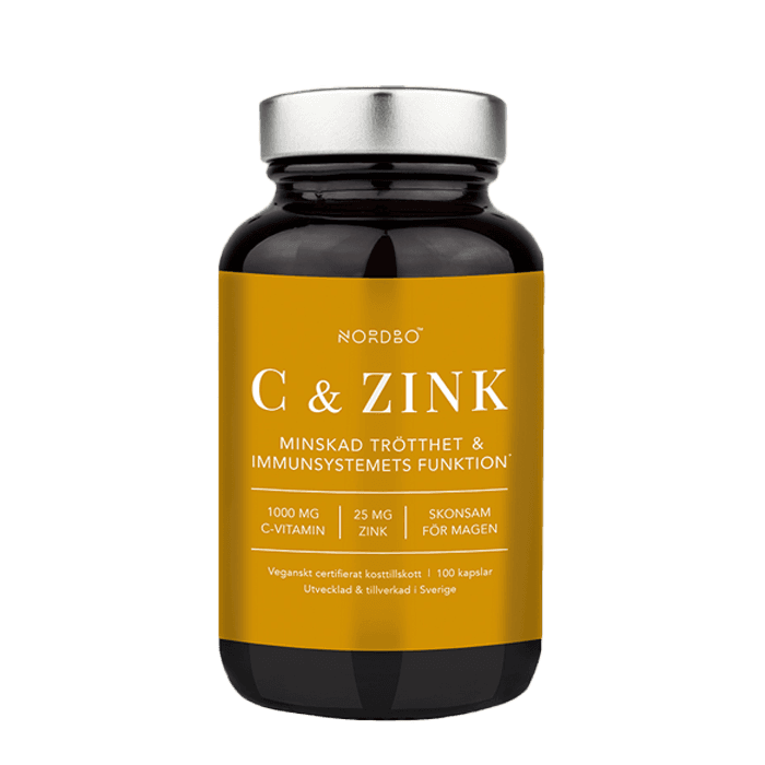 C-vitamin & Zink 100 kapslar från Nordbo – köp hos Bodystore