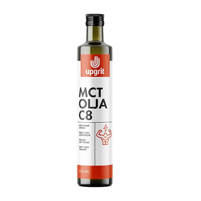 C8 MCT-olja 500 ml – från Upgrit – 275 kr – hos Bodystore